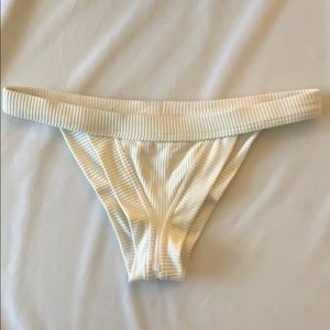 Frankie’s Bikinis cheeky white bottoms